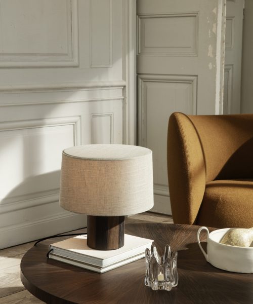 fermLIVING-AW21-HoloCandleHolder-PostTableLampBaseLines-EclipseLampeshadeShort-image